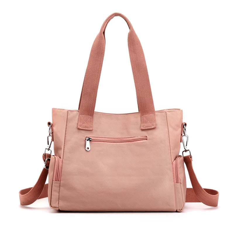 Women's Top-Handle Shoulder Bag Nylon Crossbody Tote Shopping Bag