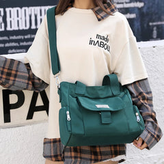 Women's Top-Handle Shoulder Bag Nylon Crossbody Tote Shopping Bag