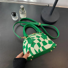 Checkered Sweet Preppy Style Novelty Handbag Casual Purse for Girls