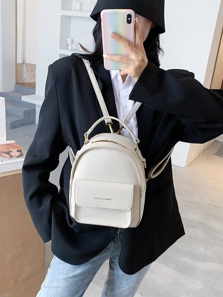 Women's Small Casual Backpack Ladies Large Capacity School Bag