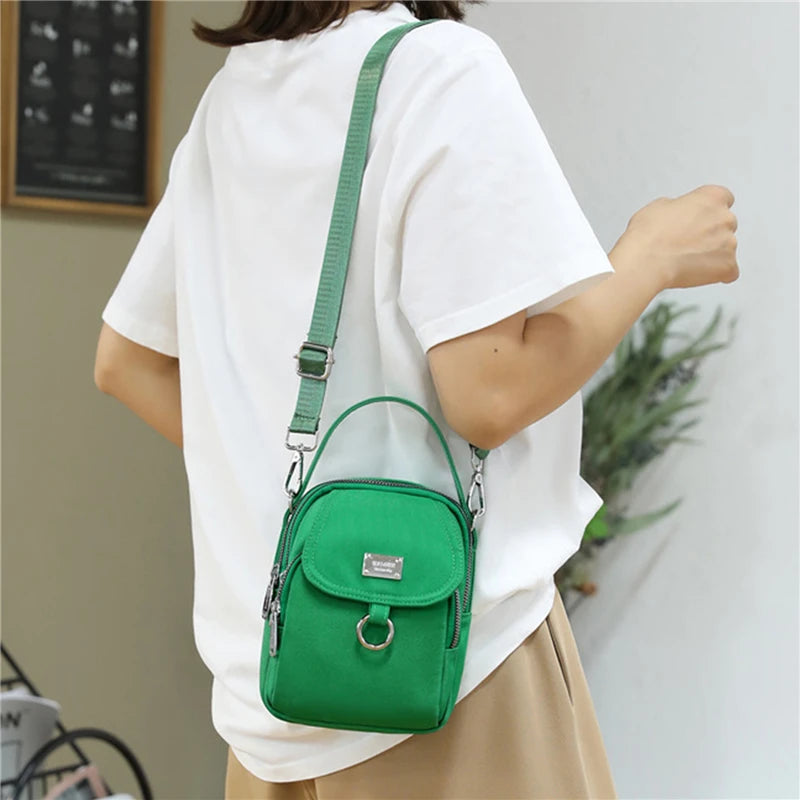 Women's Single Shoulder Bag Durable Fabric Mini Handbag Cross-body Bag