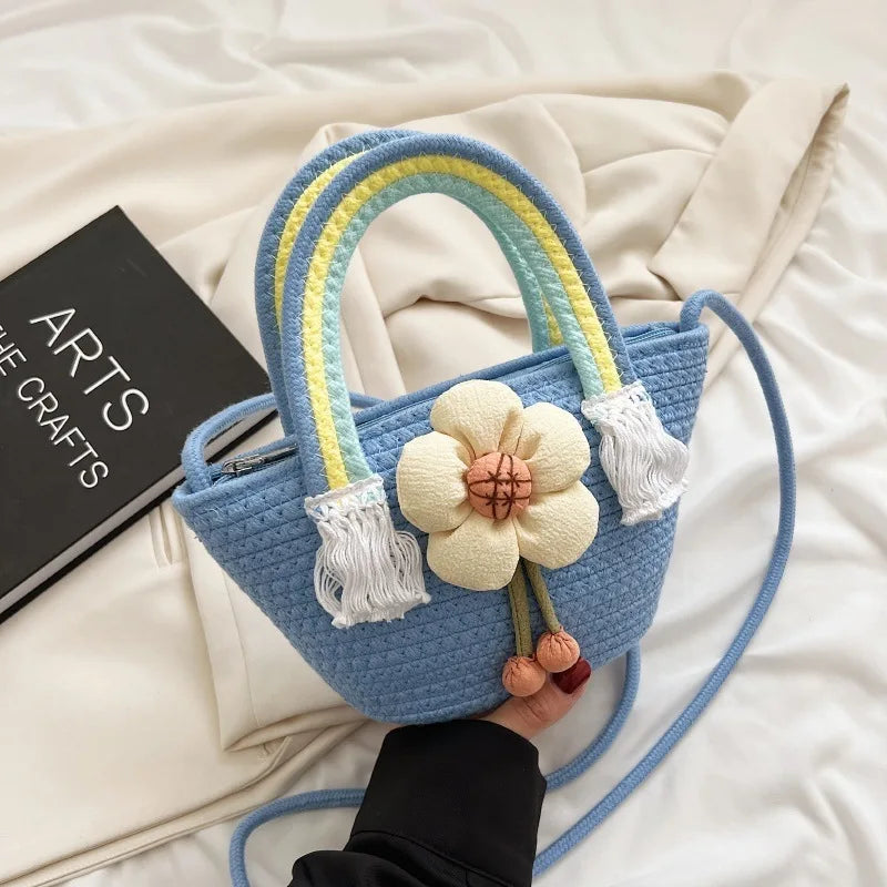 Women's Small Flap Purses Handbags Color Woven Underarm Bag