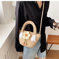Women's Small Flap Purses Handbags Color Woven Underarm Bag
