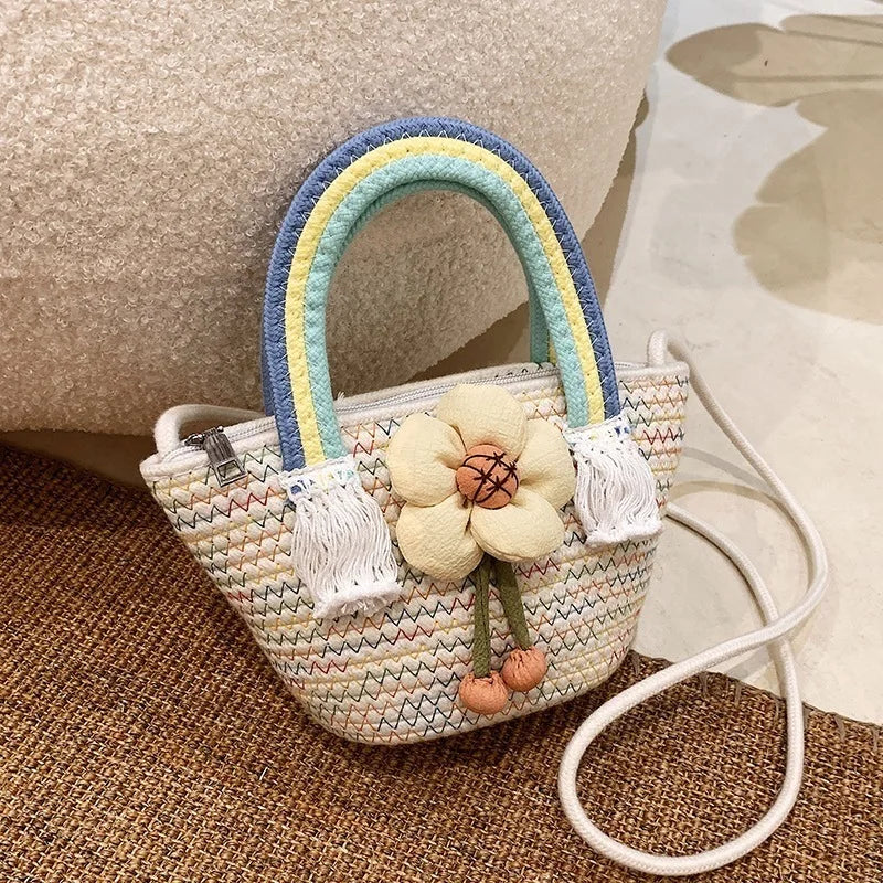 Women's Small Flap Purses Handbags Color Woven Underarm Bag