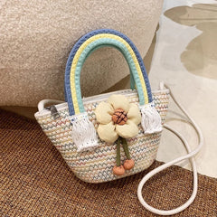 Women's Small Flap Purses Handbags Color Woven Underarm Bag