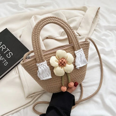 Women's Small Flap Purses Handbags Color Woven Underarm Bag