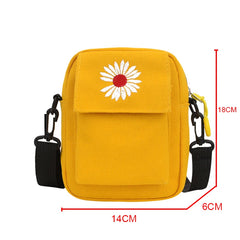 Women's Daisy Canvas Shoulder Bag Casual Handbag