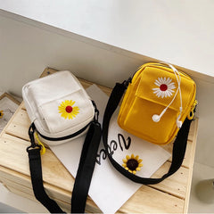 Women's Daisy Canvas Shoulder Bag Casual Handbag