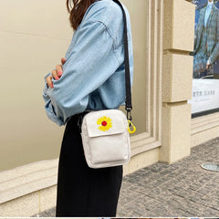 Women's Daisy Canvas Shoulder Bag Casual Handbag