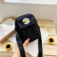 Women's Daisy Canvas Shoulder Bag Casual Handbag