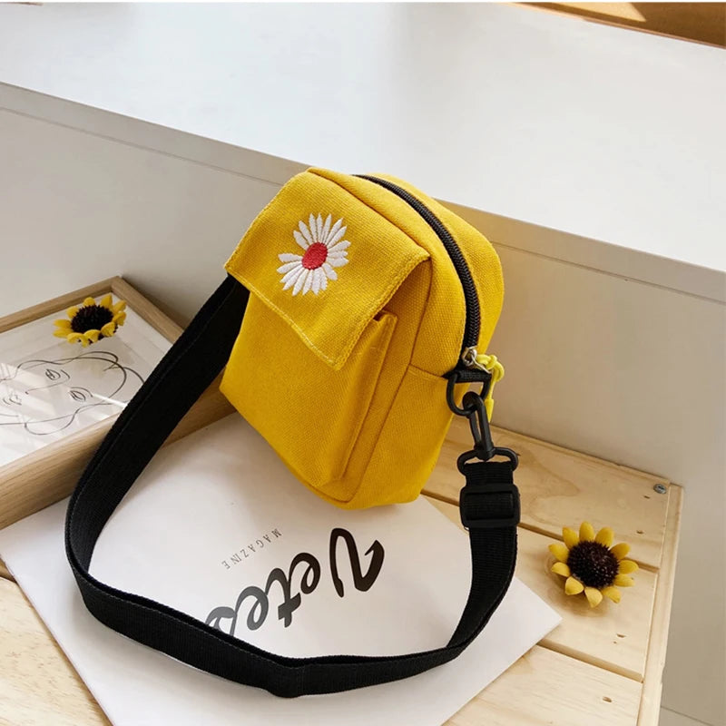 Women's Daisy Canvas Shoulder Bag Casual Handbag