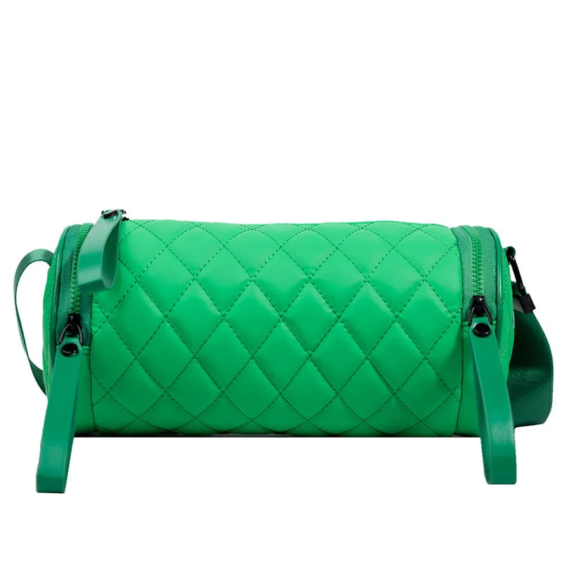Women's Rhombus Crossbody Bag French Stick Nylon Waterproof Shoulder Bag