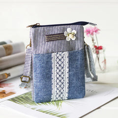 Women's Small Crossbody Purses Linen Messenger Phone Bags for Girls