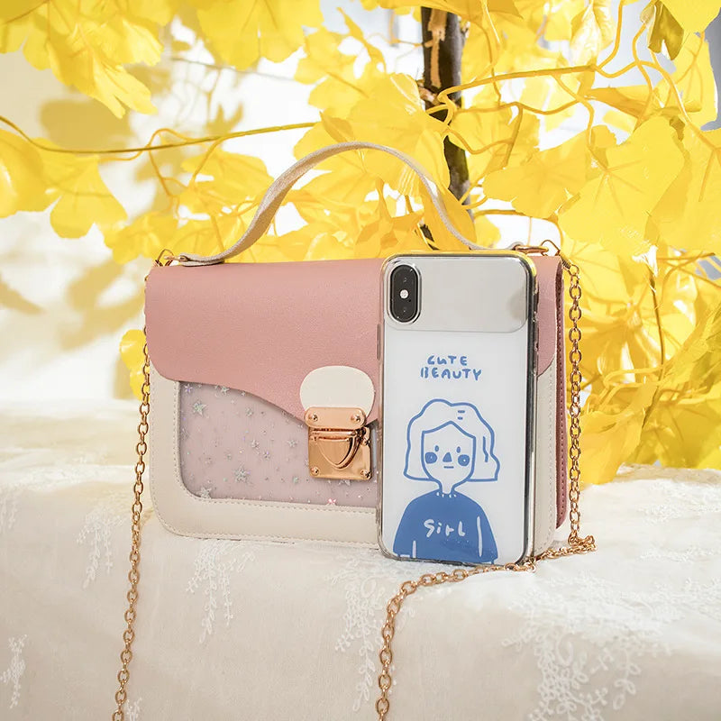 Small Shoulder Bag Printing PU Leather Phone Bag