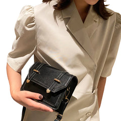 Women's Small Crossbody Bag Lightweight PU Leather Shoulder Bag Flap Handbag