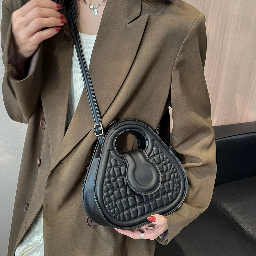 Women's Small Matte PU Leather Tote Bag Clutch