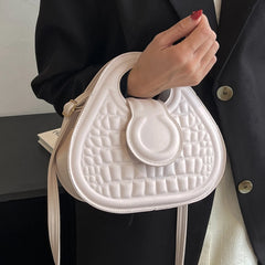 Women's Small Matte PU Leather Tote Bag Clutch