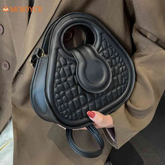 Women's Small Matte PU Leather Tote Bag Clutch