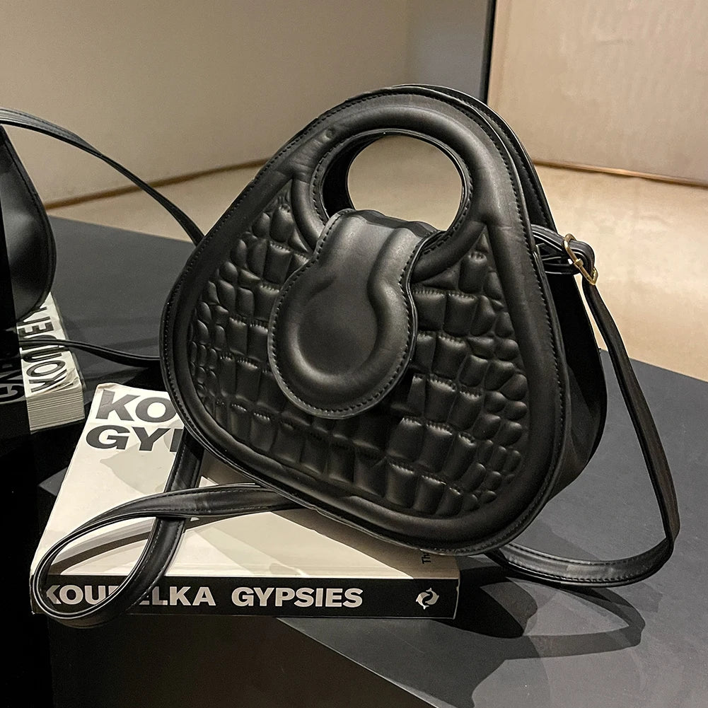 Women's Small Matte PU Leather Tote Bag Clutch