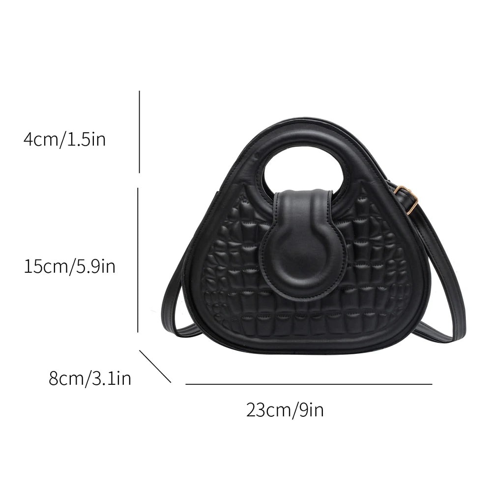 Women's Small Matte PU Leather Tote Bag Clutch