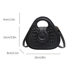 Women's Small Matte PU Leather Tote Bag Clutch