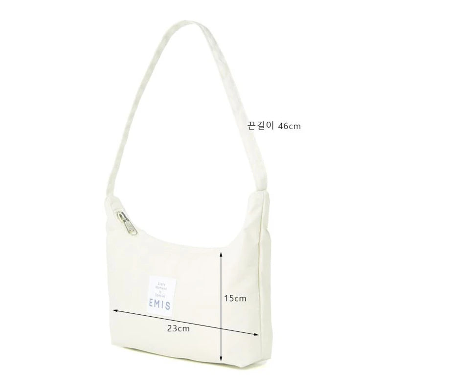 Women's Small Nylon Hobos Underarm Bag Embroidery Handbag