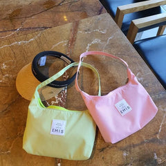 Women's Small Nylon Hobos Underarm Bag Embroidery Handbag