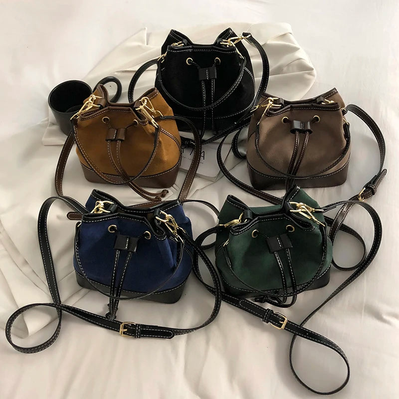 Women's Small PU Leather Crossbody Bag with Short Handle