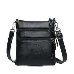 Women's Small Shoulder Crossbody Bag Multi-layer Messenger Soft Handbag Purse
