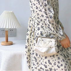 Small Leather Bag Chain Bowknot Shoulder Crossbody Bags
