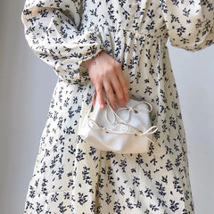 Small Leather Bag Chain Bowknot Shoulder Crossbody Bags
