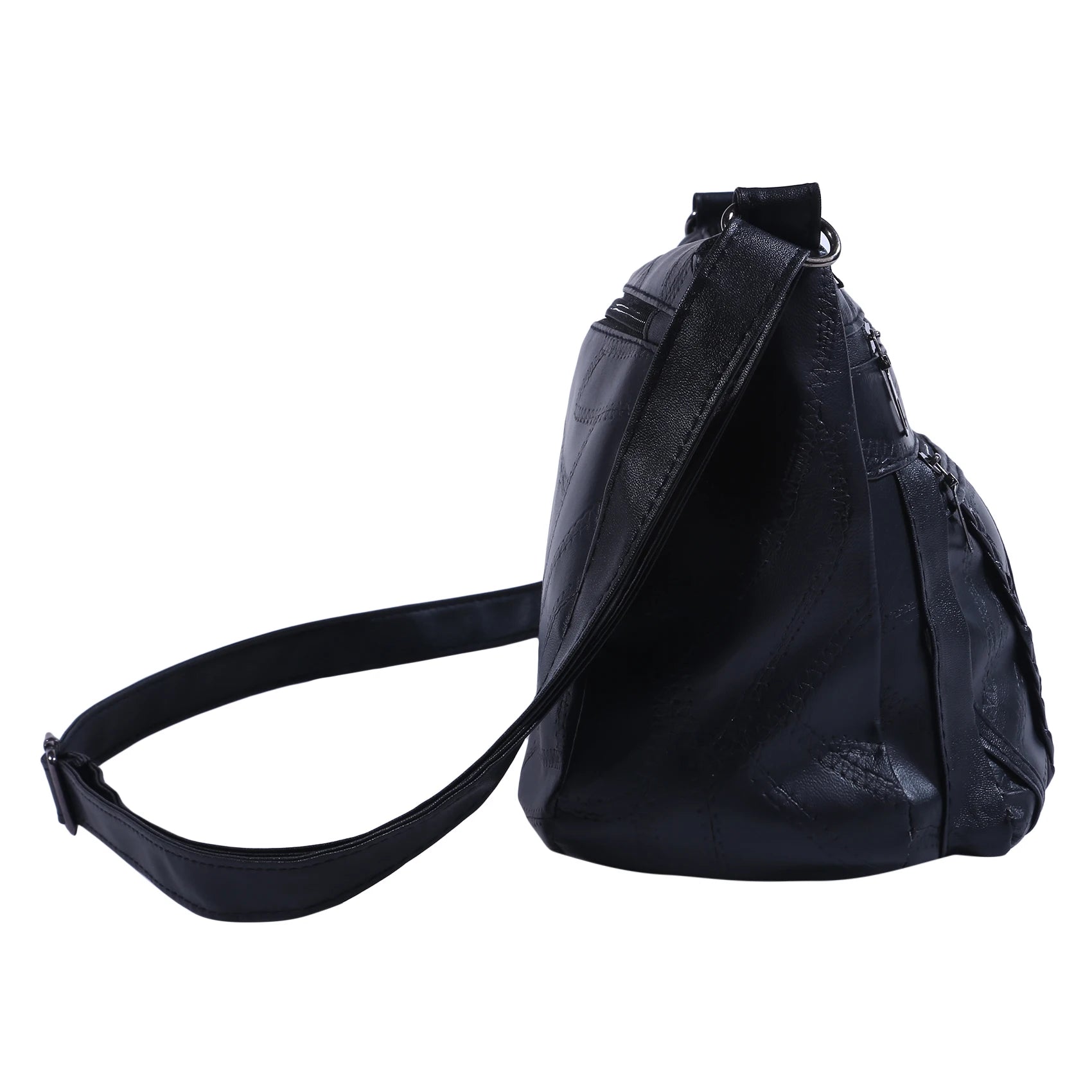 Women's Soft Leather Shoulder Bag Multi-layer Crossbody Bag