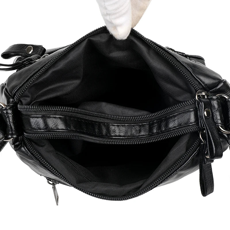 Soft Leather Shoulder Bag Women's Crossbody Satchel Purse Handbag