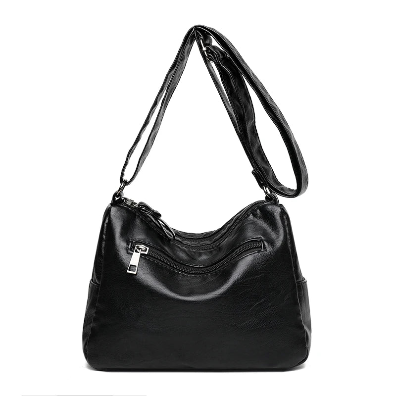 Soft Leather Shoulder Bag Women's Crossbody Satchel Purse Handbag