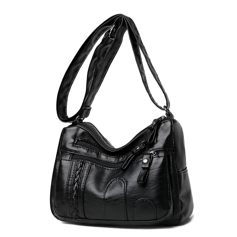 Soft Leather Shoulder Bag Women's Crossbody Satchel Purse Handbag