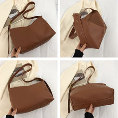 Women's Retro Single Shoulder Bag Large Capacity Crossbody Lazy Wind Tote Bag