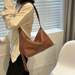 Women's Retro Single Shoulder Bag Large Capacity Crossbody Lazy Wind Tote Bag