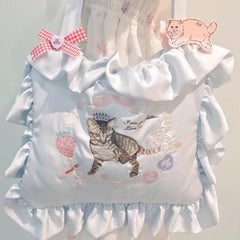 Embroidery Cat Shoulder Bag Hot Japan Lolita Bags Harajuku Pillow Bag