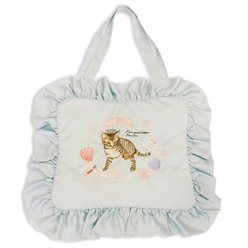 Embroidery Cat Shoulder Bag Hot Japan Lolita Bags Harajuku Pillow Bag