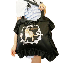 Embroidery Cat Shoulder Bag Hot Japan Lolita Bags Harajuku Pillow Bag
