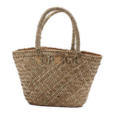 Women's Straw Hand Bag Large Shoulder Tote Bag Bucket Summer Bags Tassel