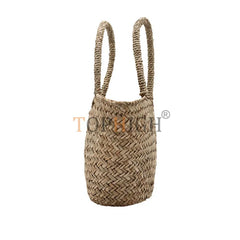 Women's Straw Hand Bag Large Shoulder Tote Bag Bucket Summer Bags Tassel