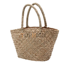 Women's Straw Hand Bag Large Shoulder Tote Bag Bucket Summer Bags Tassel
