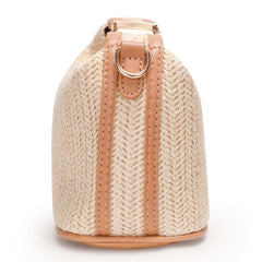 Women's Straw Woven Cross-Body Bag Summer Shoulder Bag