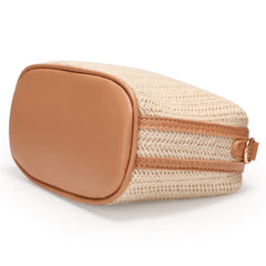 Women's Straw Woven Cross-Body Bag Summer Shoulder Bag