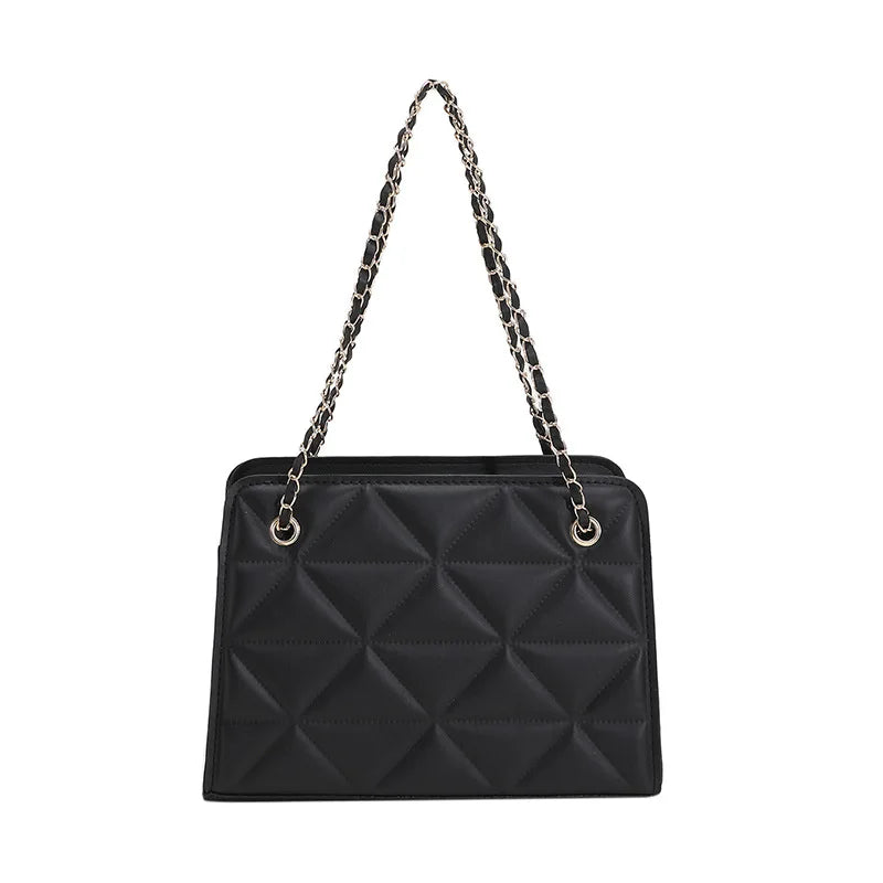Women's Stylish Bag Spring Texture Chain Messenger Bag Diamond Pattern Bag