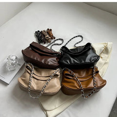 Soft Leather Flap Tote Bag Top Folds Crossbody Bags for Women