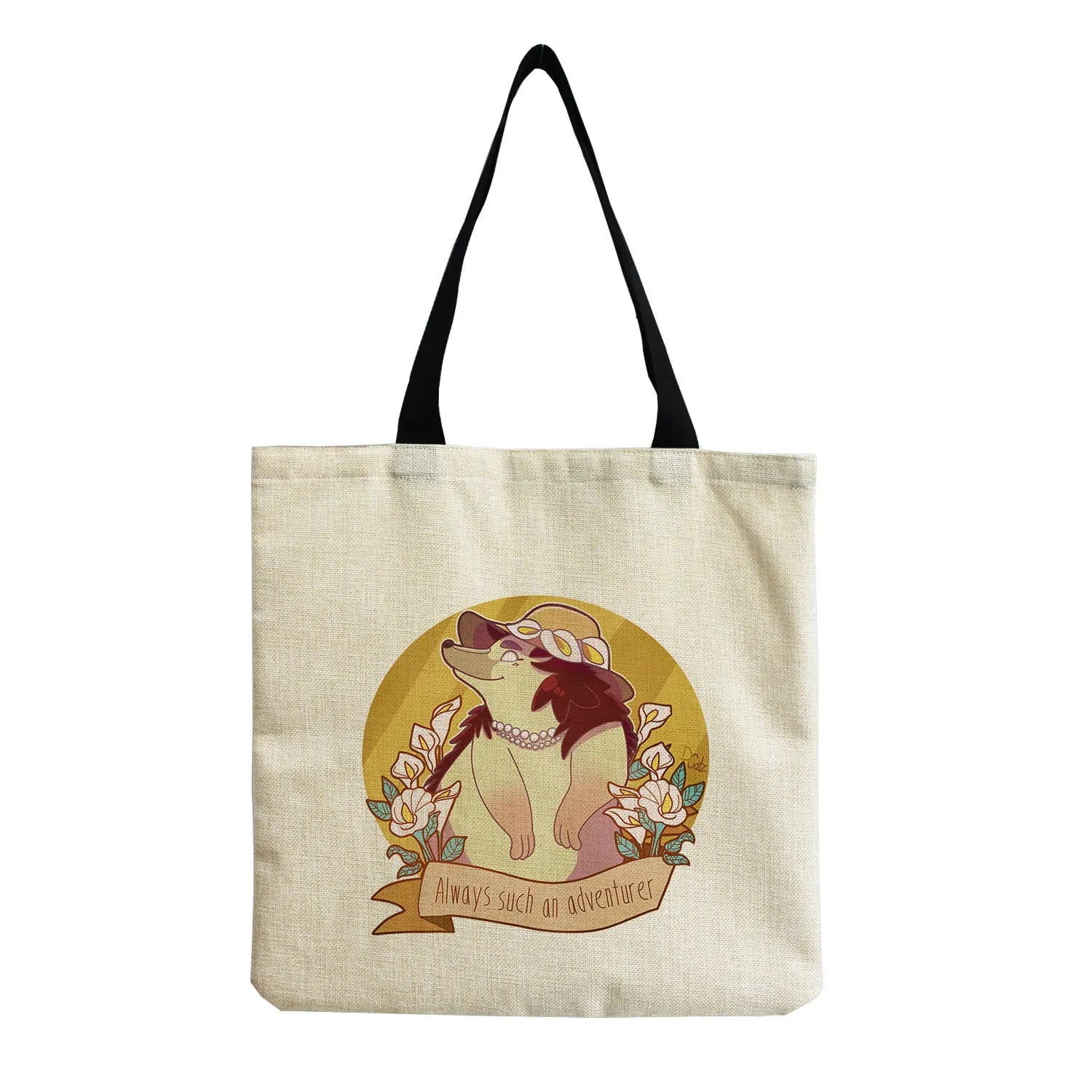 Women's Summer Bag Hedgehog Print Eco Friendly Beach Shoulder Bag