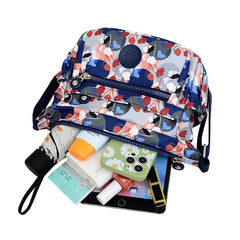 Women's Summer Floral Crossbody Bag Middle Aged Shoulder Handbag