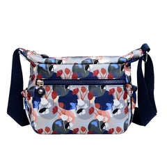Women's Summer Floral Crossbody Bag Middle Aged Shoulder Handbag